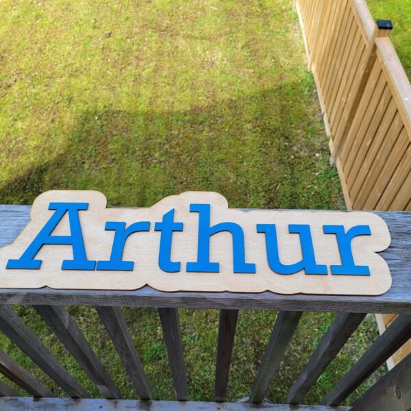 Wood Name Sign