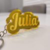 Mirror Acrylic Name Keychain