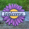 Welcome / Go Away Flower Door Hanger