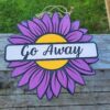 Welcome / Go Away Flower Door Hanger