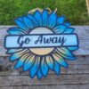 Welcome / Go Away Flower Door Hanger